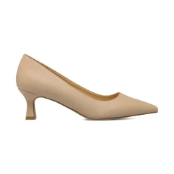 Décolleté da donna beige con tacco rocchetto 5,5 cm Lora Ferres