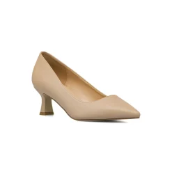 Décolleté da donna beige con tacco rocchetto 5,5 cm Lora Ferres