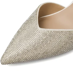 Décolleté da donna bianche con strass e tacco 7,5 cm Lora Ferres