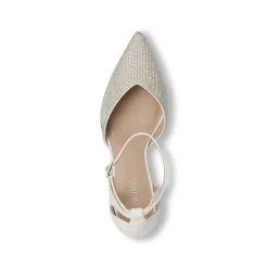 Décolleté da donna bianche con strass e tacco 7,5 cm Lora Ferres