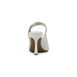 Décolleté da donna bianche con tacco rocchetto 9 cm Lora Ferres