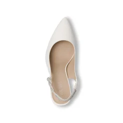 Décolleté da donna bianche con tacco rocchetto 9 cm Lora Ferres