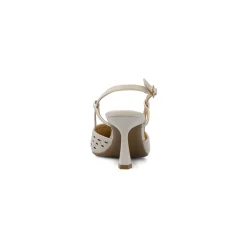 Décolleté da donna bianche slingback con tacco e trafori Swish Jeans