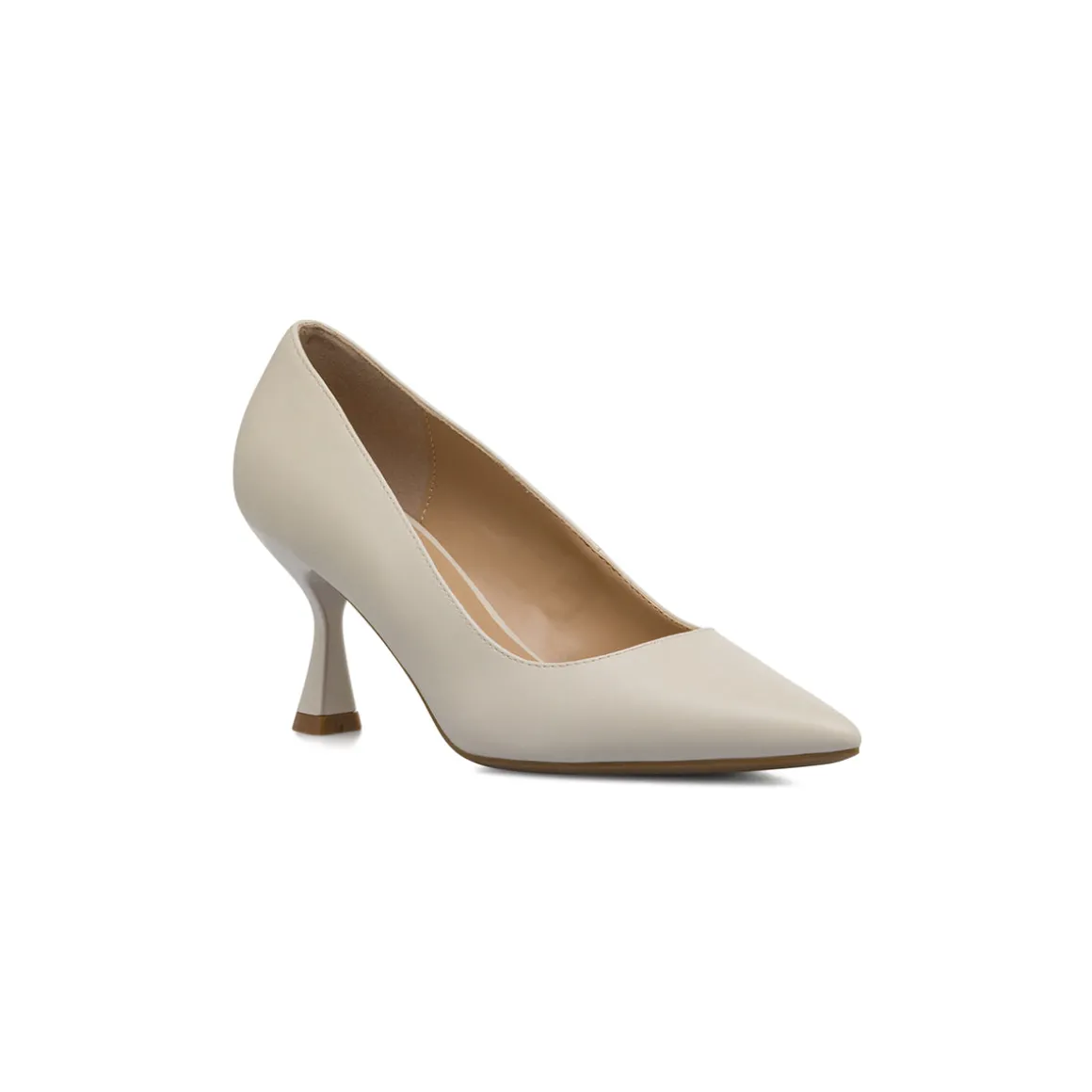 Décolleté da donna Lora Ferres bianco off-white con tacco 7,5 cm