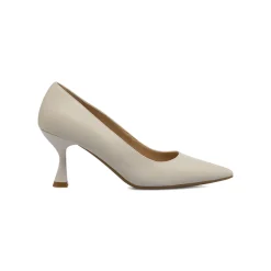 Décolleté da donna Lora Ferres bianco off-white con tacco 7,5 cm