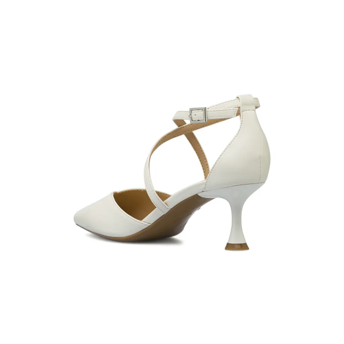 Décolleté da donna Lora Ferres bianche con cinturini e tacco 6 cm
