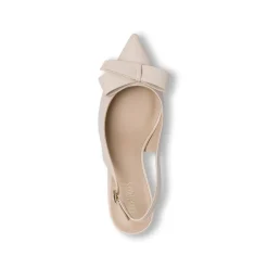 Décolleté da donna Lora Ferres beige con fiocco frontale e tacco 7,5