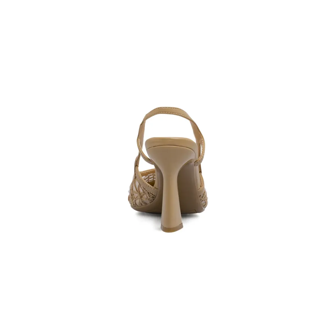 Décolleté da donna marroni effetto pizzo con tacco 9 cm Swish Jeans