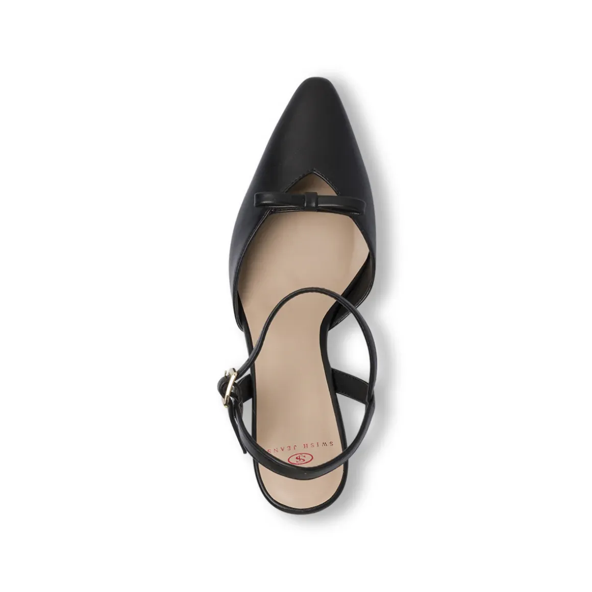 Décolleté da donna nere con tacco rocchetto 7,5 cm e dettaglio fiocco Swish Jeans