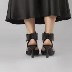 Décolleté da donna nere con tacco 8 cm e fiocco in tulle Swish Jeans