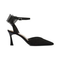 Décolleté da donna nere con tacco 8 cm e fiocco in tulle Swish Jeans