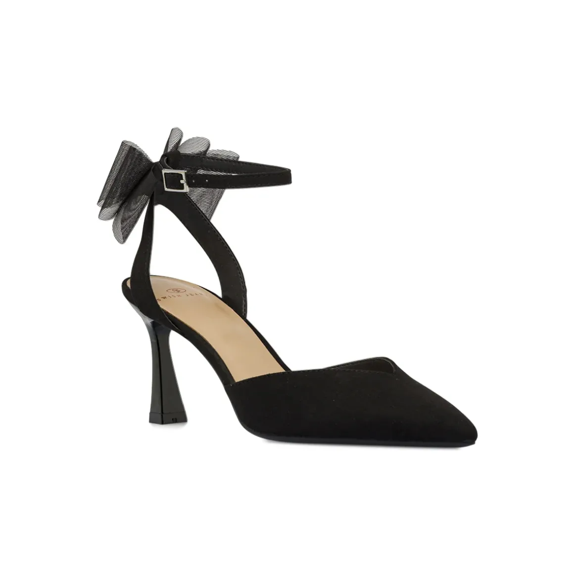 Décolleté da donna nere con tacco 8 cm e fiocco in tulle Swish Jeans