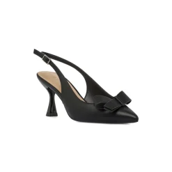 Décolleté da donna nere Lora Ferres con fiocco e tacco 7,5 cm
