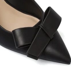Décolleté da donna nere Lora Ferres con fiocco e tacco 7,5 cm