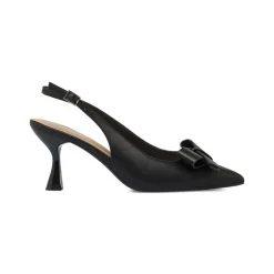 Décolleté da donna nere Lora Ferres con fiocco e tacco 7,5 cm