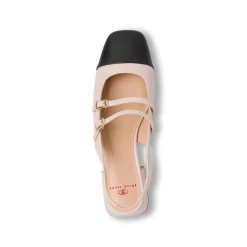 Décolleté Mary Jane beige da Donna con fibbie e tacco 3 cm Swish Jeans