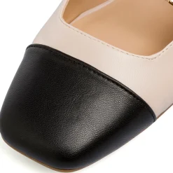 Décolleté Mary Jane beige da Donna con fibbie e tacco 3 cm Swish Jeans