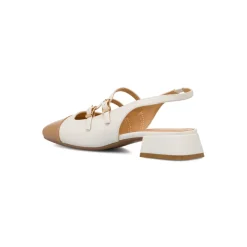 Décolleté Mary Jane bianche da Donna con fibbie e tacco 3 cm Swish Jeans