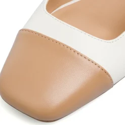 Décolleté Mary Jane bianche da Donna con fibbie e tacco 3 cm Swish Jeans