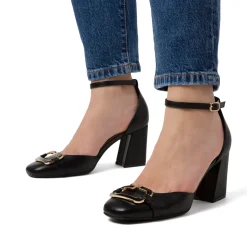 Décolleté nere da Donna con fibbia e tacco blocco 7 cm Swish Jeans
