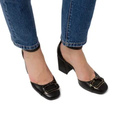 Décolleté nere da Donna con fibbia e tacco blocco 7 cm Swish Jeans