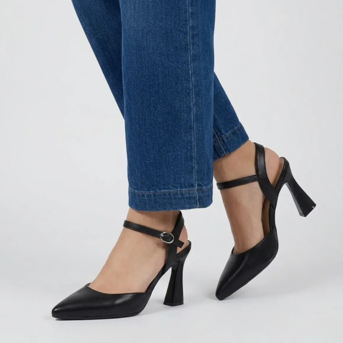 Décolleté nere da donna con tacco rocchetto 9 cm Swish Jeans
