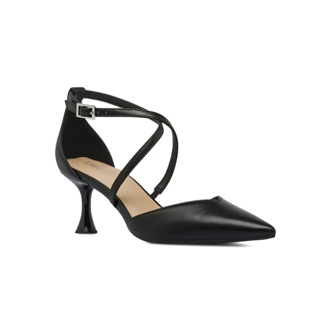 Décolleté Nere Donna Lora Ferres con cinturino e tacco 6 cm