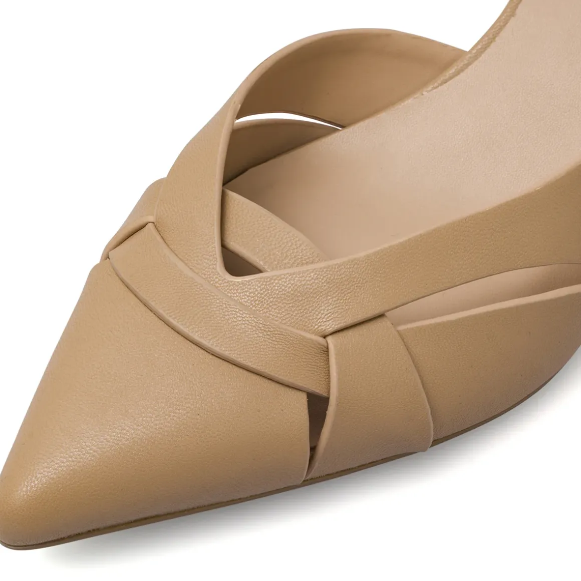 Décolleté slingabck da donna beige con tacco 6,5 cm Lora Ferres