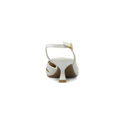 Décolleté slingabck da donna bianche con tacco 6,5 cm Lora Ferres
