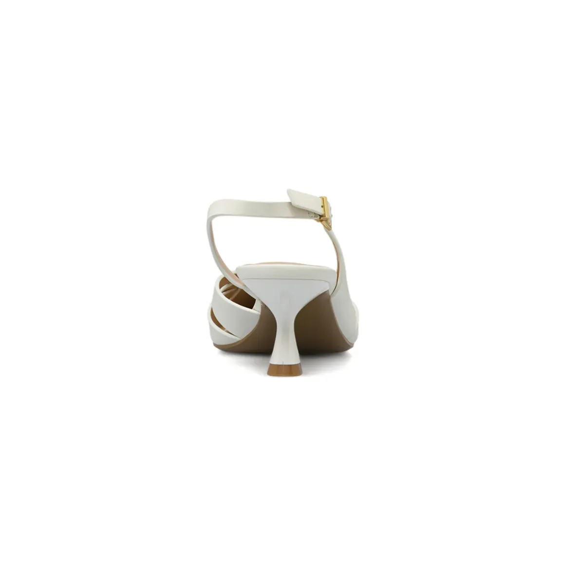 Décolleté slingabck da donna bianche con tacco 6,5 cm Lora Ferres