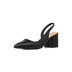 Décolleté slingback a punta nere da Donna con tacco 6,5 cm Lora Ferres