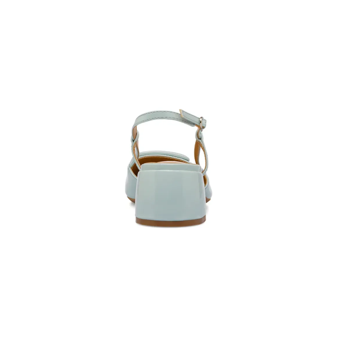 Décolleté slingback azzurre da Donna con fibbia e tacco 5 cm P Smart