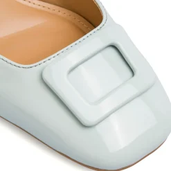 Décolleté slingback azzurre da Donna con fibbia e tacco 5 cm P Smart