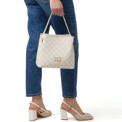 Décolleté slingback bianche da Donna con fibbia e tacco 7,5 cm Swish Jeans