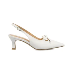 Décolleté slingback bianche da Donna con tacco 6,5 cm Lora Ferres