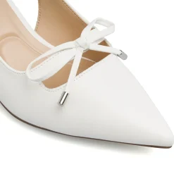 Décolleté slingback bianche da Donna con tacco 6,5 cm Lora Ferres