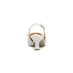Décolleté slingback bianche da Donna con tacco 6,5 cm Lora Ferres