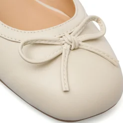 Décolleté slingback bianco off white da Donna con fiocco e tacco 3 cm Swish Jeans