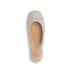 Décolleté slingback bianco off white da Donna con fiocco e tacco 3 cm Swish Jeans