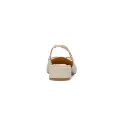 Décolleté slingback bianco off white da Donna con fiocco e tacco 3 cm Swish Jeans