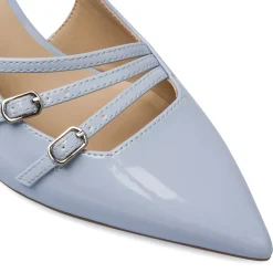 Décolleté slingback da donna azzurro lucido con tacco 8 cm Swish Jeans