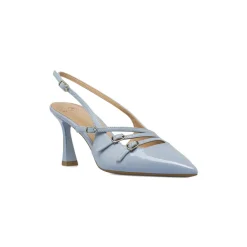 Décolleté slingback da donna azzurro lucido con tacco 8 cm Swish Jeans