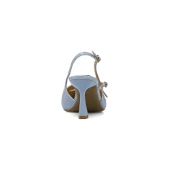 Décolleté slingback da donna azzurro lucido con tacco 8 cm Swish Jeans