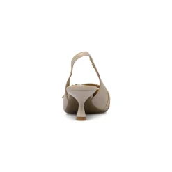 Décolleté slingback da donna beige Lora Ferres con fibbie e tacco 5,5