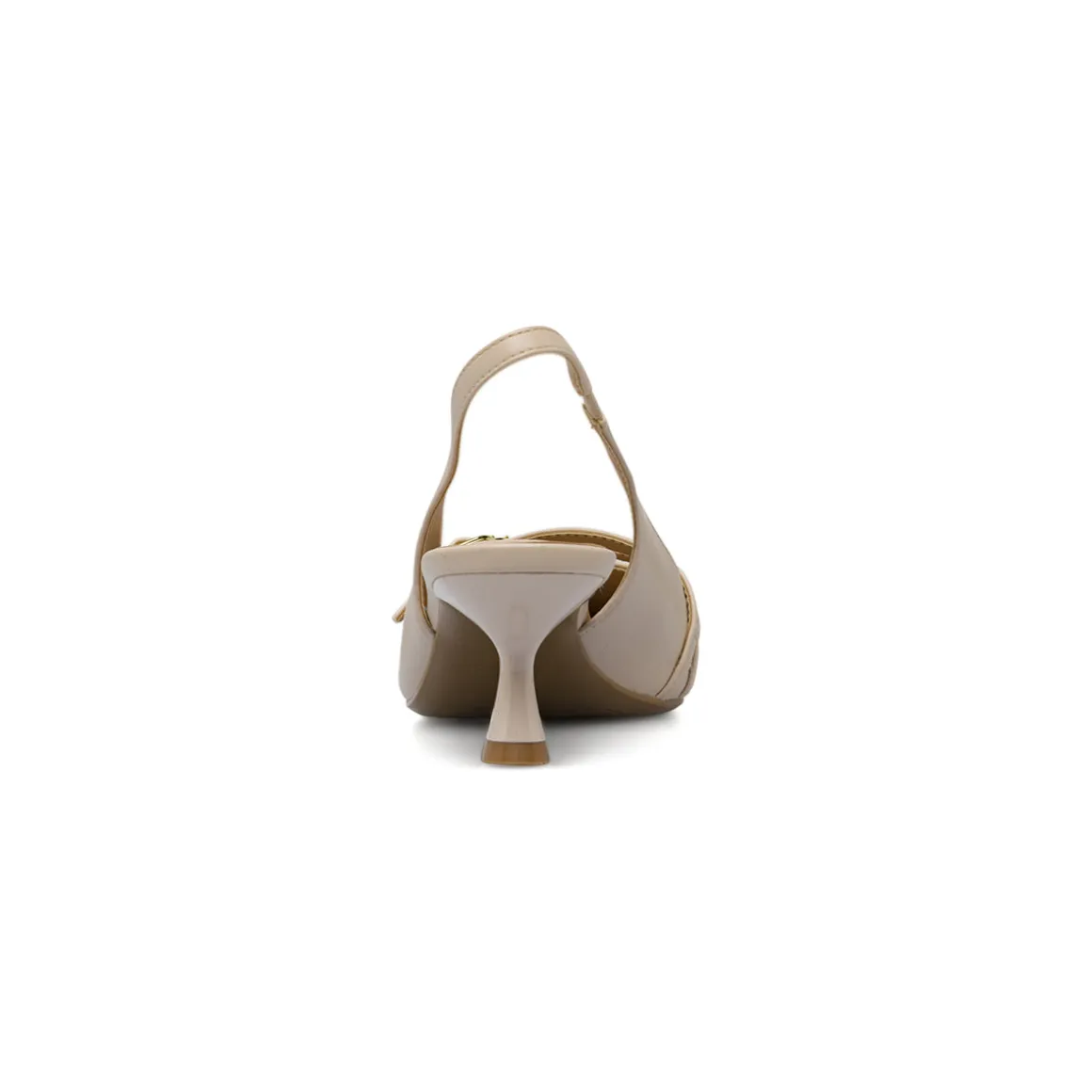 Décolleté slingback da donna beige Lora Ferres con fibbie e tacco 5,5