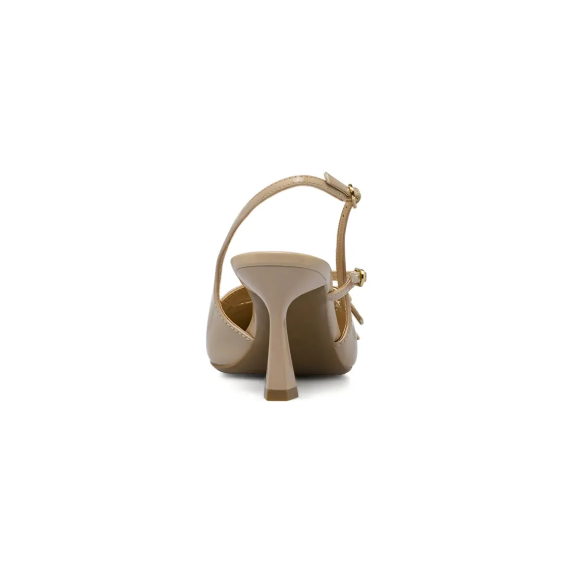 Décolleté slingback da donna beige lucido con tacco 8 cm Swish Jeans