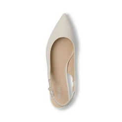 Décolleté Slingback da Donna bianche con punta e strass Lora Ferres