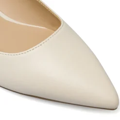 Décolleté Slingback da Donna bianche con punta e strass Lora Ferres