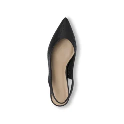 Décolleté slingback da donna nere traforate con tacco 6 cm Lora Ferres