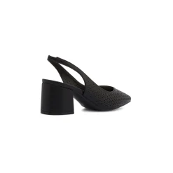 Décolleté slingback da donna nere traforate con tacco 6 cm Lora Ferres